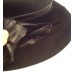 Vtg Black Velveteen Hat With Bow Fine Millinery Collection By August Accessories  eb-11344396